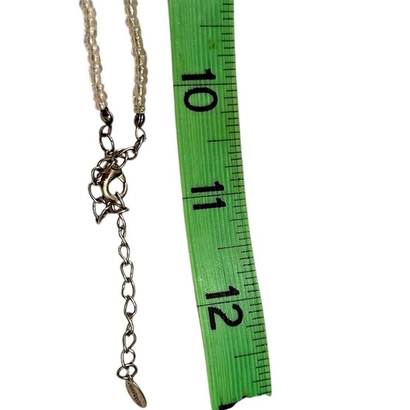 Vintage LdadPR faceted pink quartz pendant pale pink pearlized beads extender - Picture 6 of 6